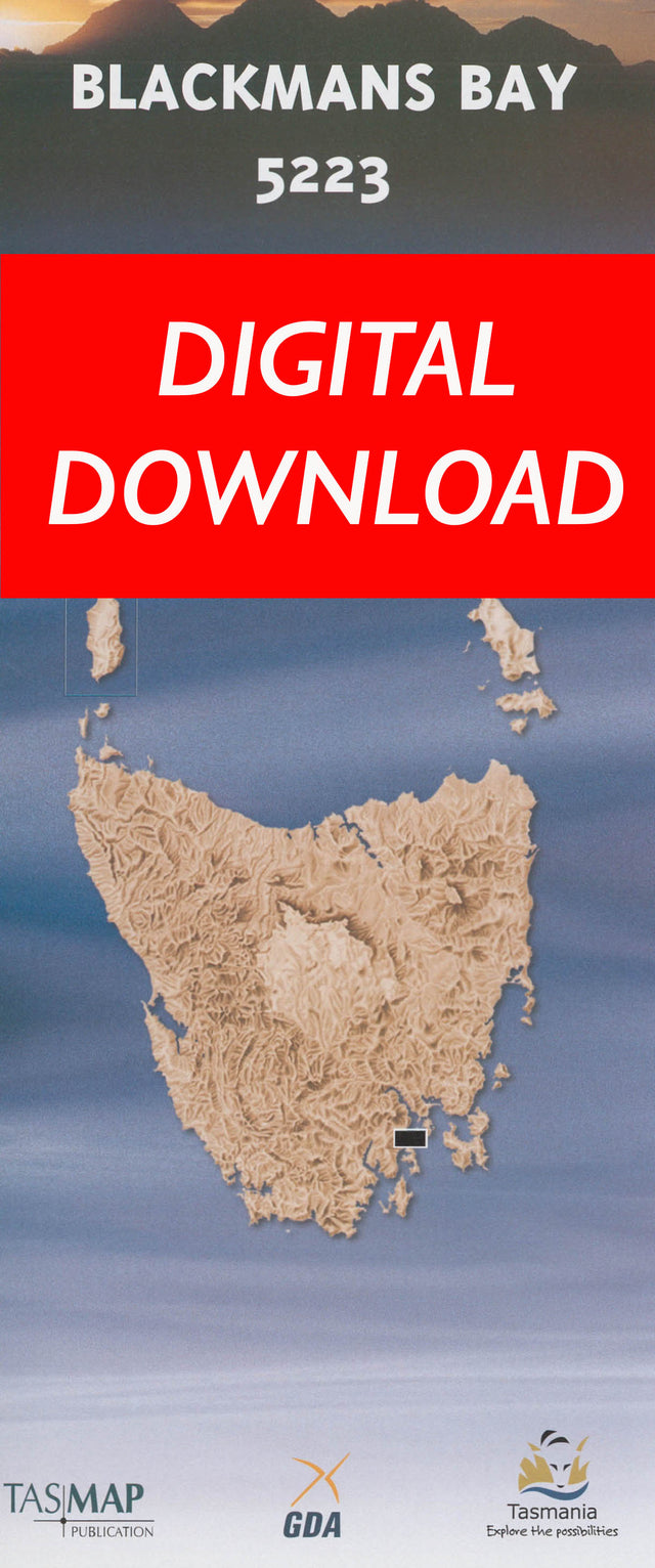 Cover of digital Blackmans Bay 1:25 000 map