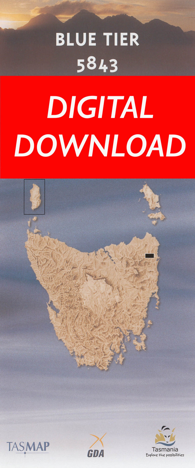 Cover of digital Blue Tier 5843 1:25 000 map
