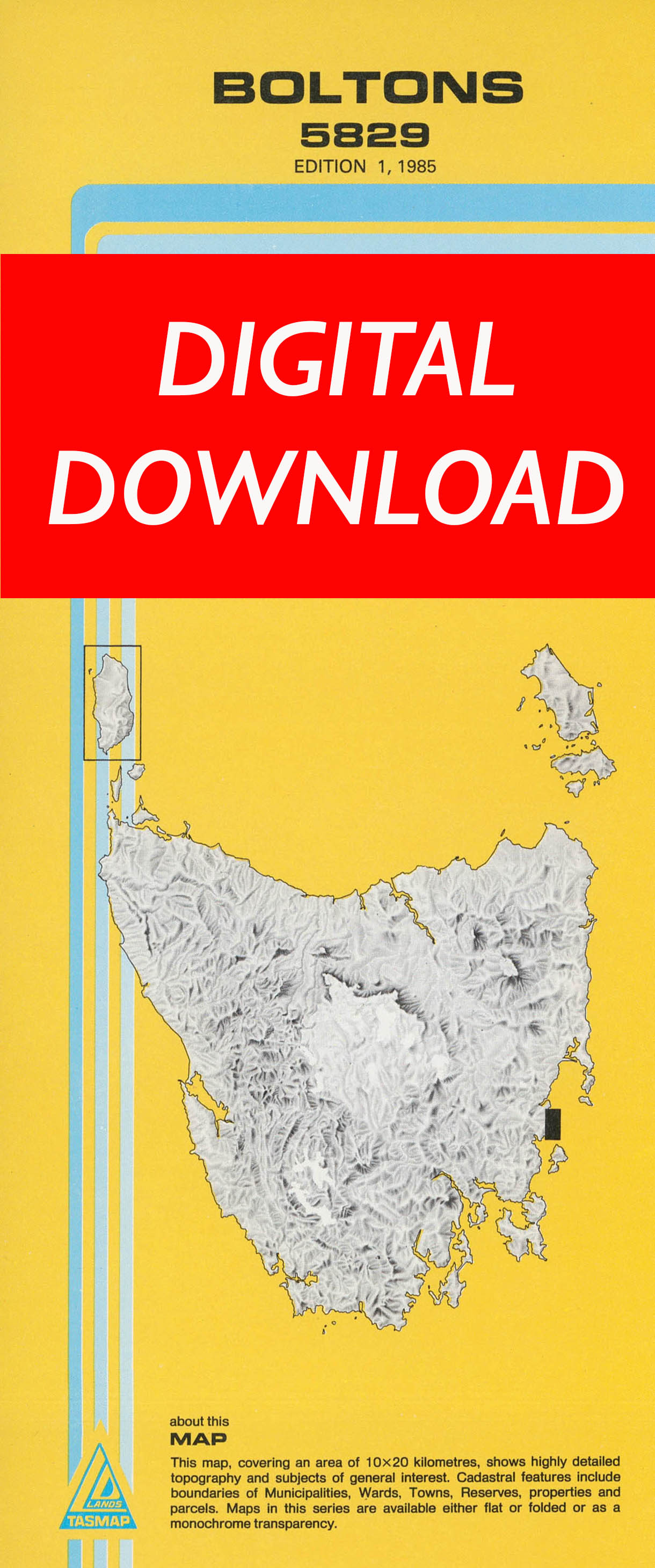 Cover of digital Boltons 5829 1:25 000 map