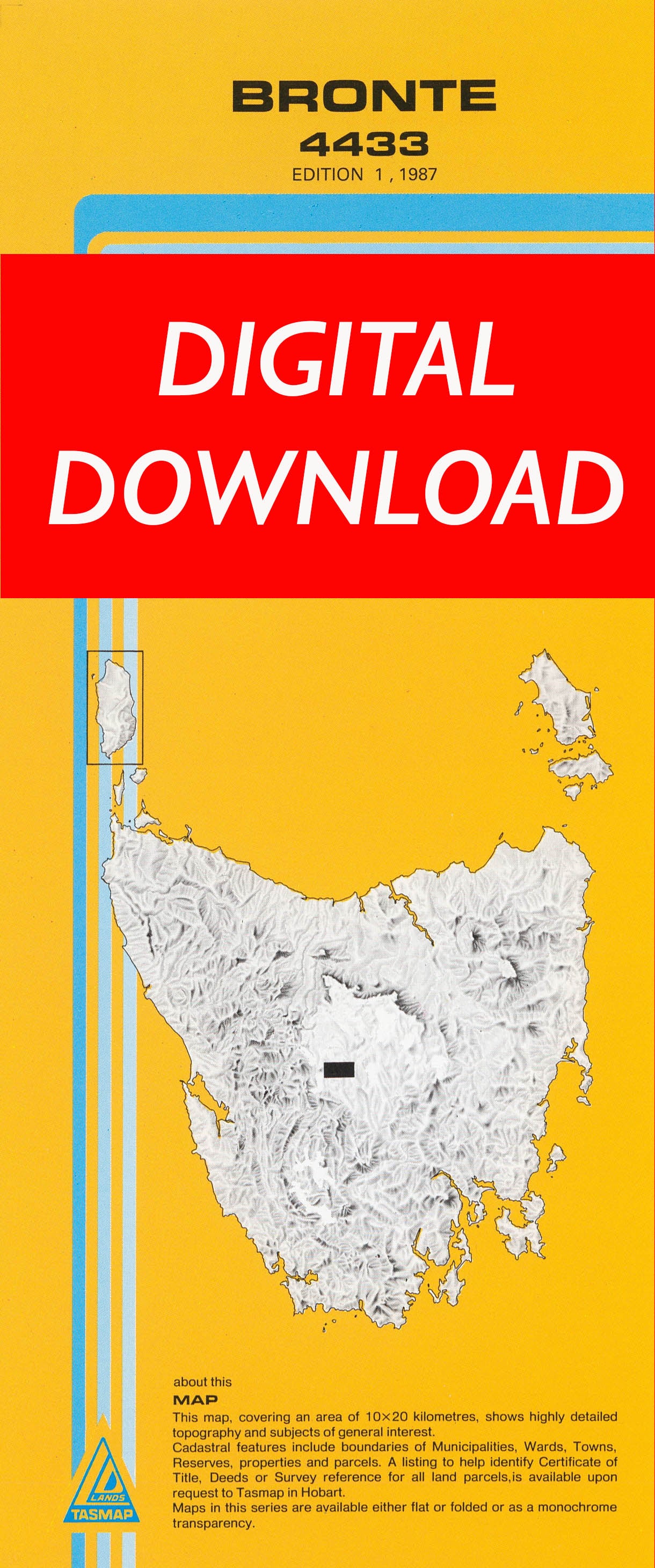 Cover of digital Bronte 4433 1:25 000 map