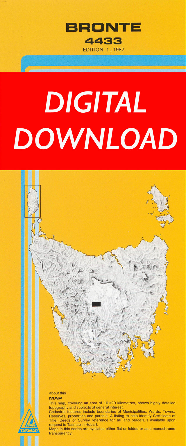 Cover of digital Bronte 4433 1:25 000 map