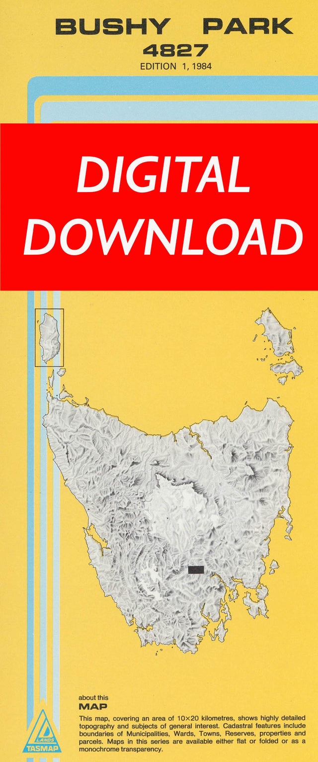 Cover of digital Bushy Park 4827 1:25 000 map