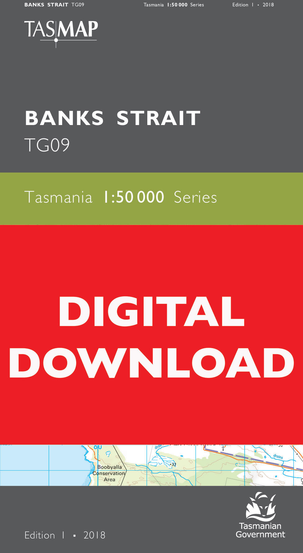 Cover of digital Banks Strait TG09 1:50 000 Series map