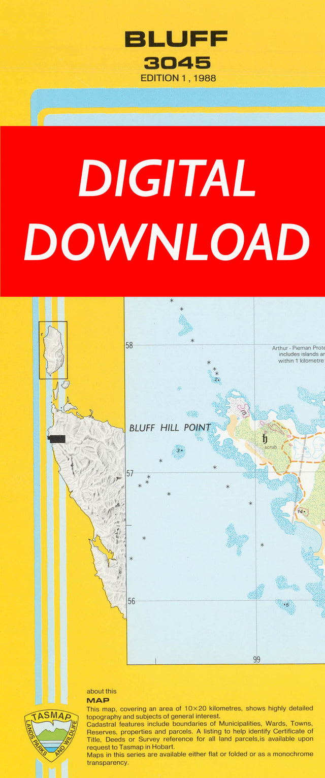 Cover of digital Bluff 3045 1:25 000 map