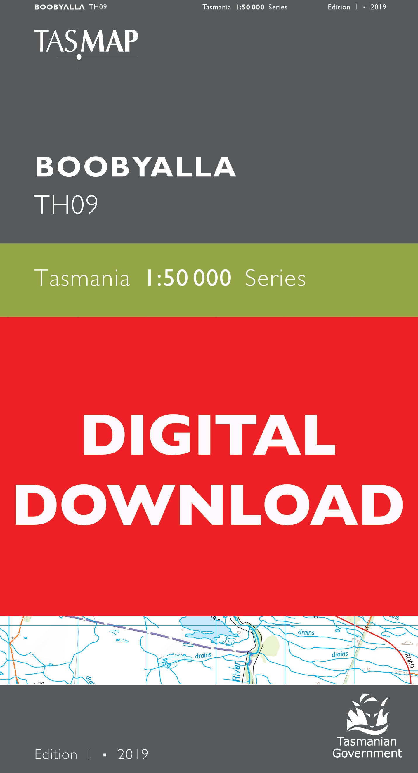 Cover of digital Boobyalla TH09 1:50 000 Series map