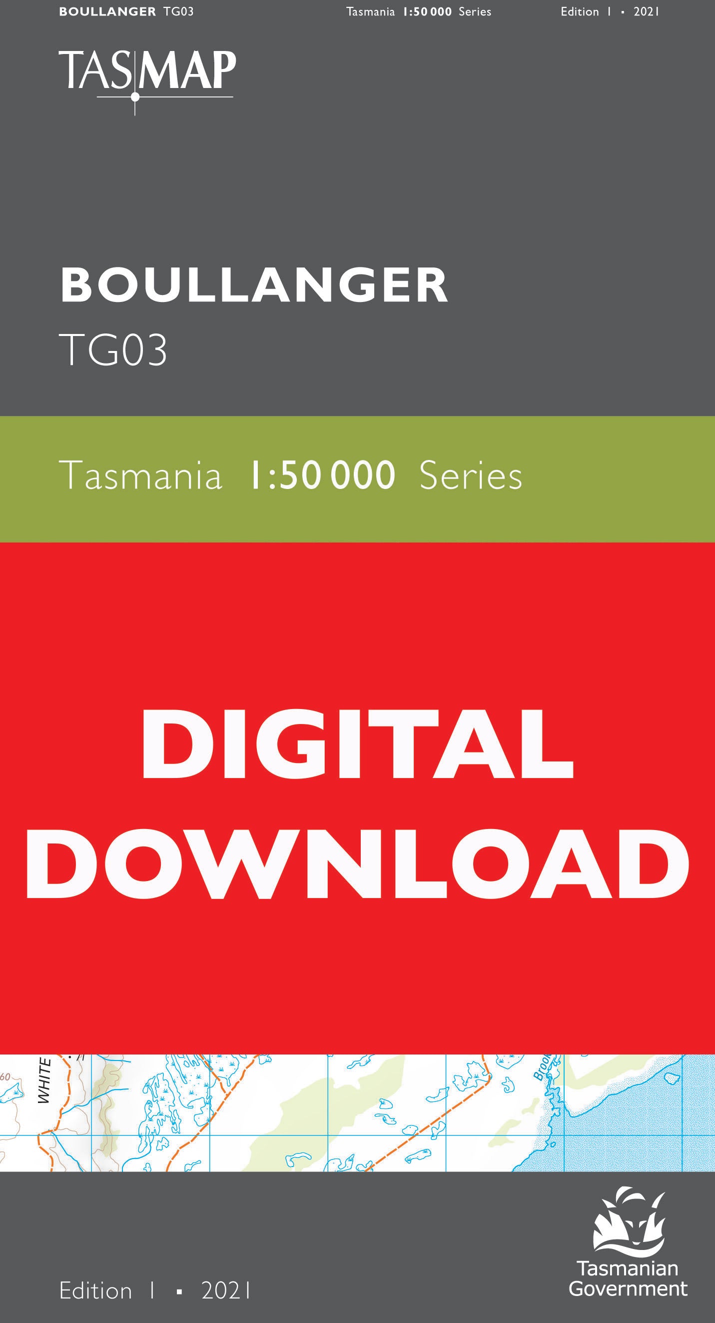 Cover of digital Boullanger TG03 1:50 000 Series map