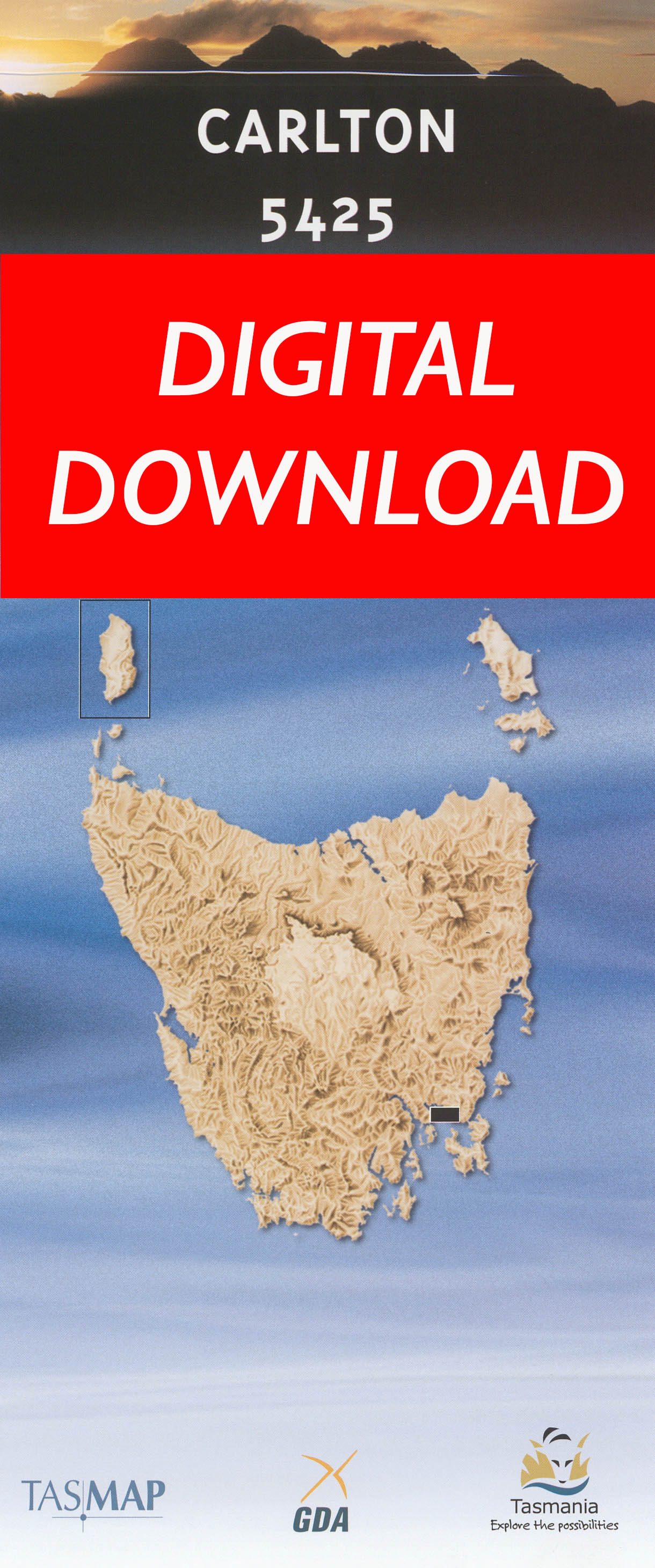 Cover of digital Carlton 5425 1:25 000 map