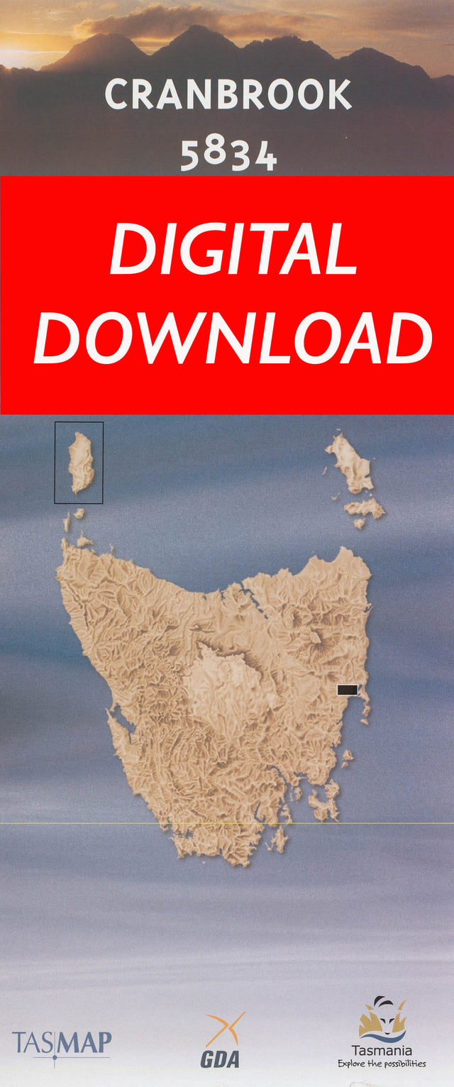Cover of digital Cranbrook 5834 1:25 000 map