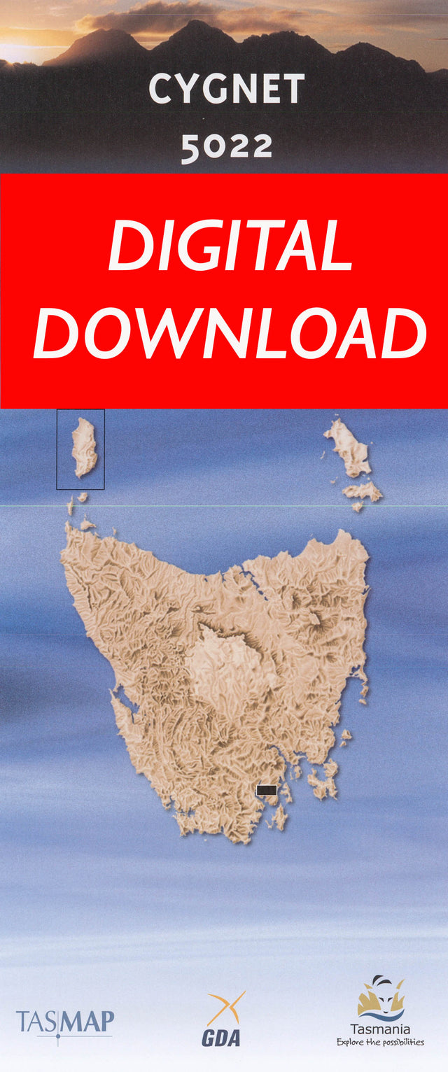 Cover of digital Cygnet 5022 1:25 000 map