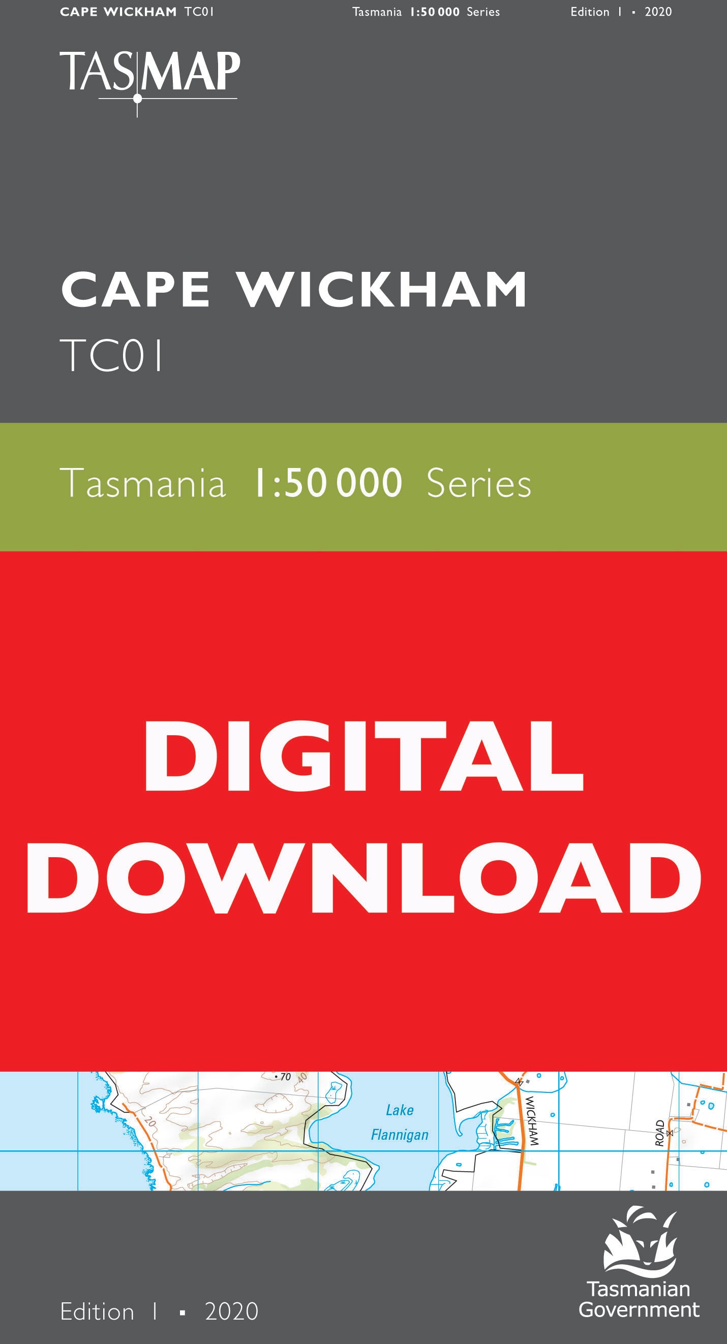 Cover of digital Cape Wickham TC01 1:50 000 Series map
