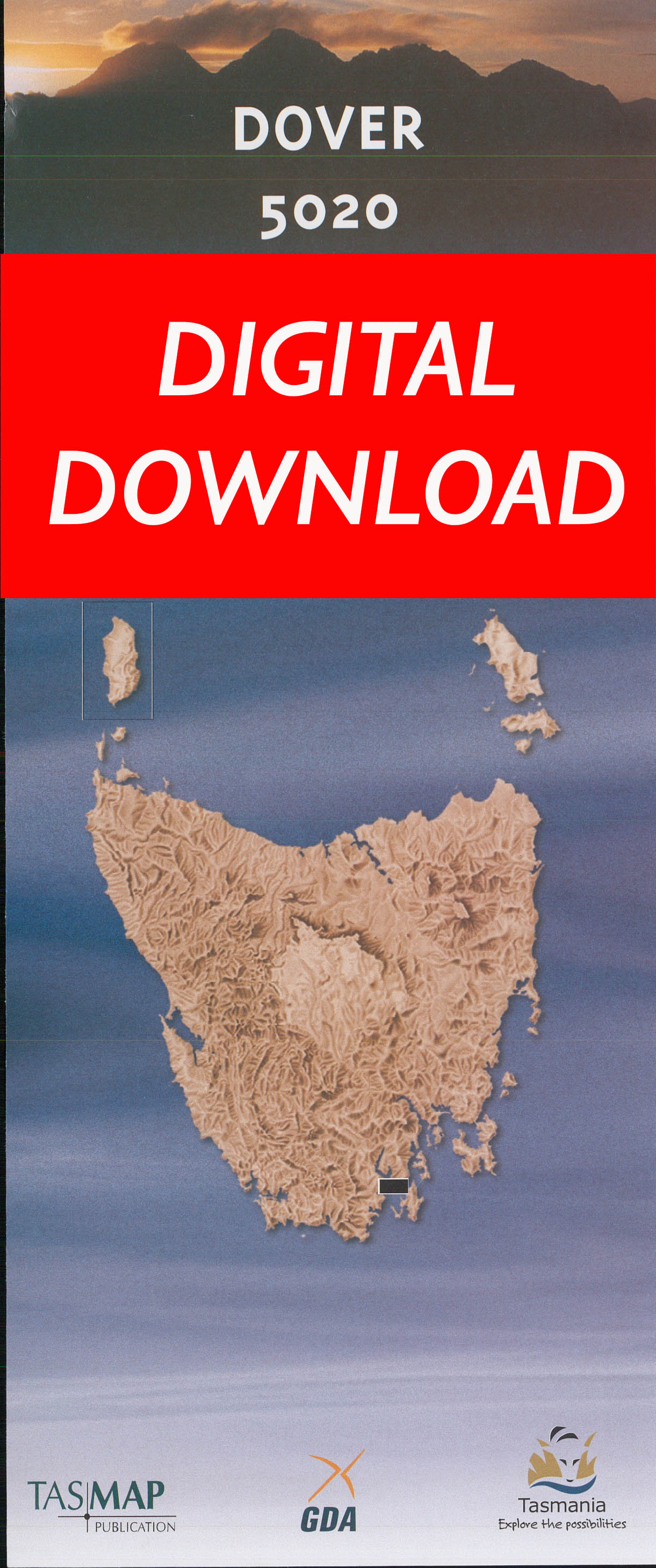 Cover of digital Dover 5020 1:25 000 map