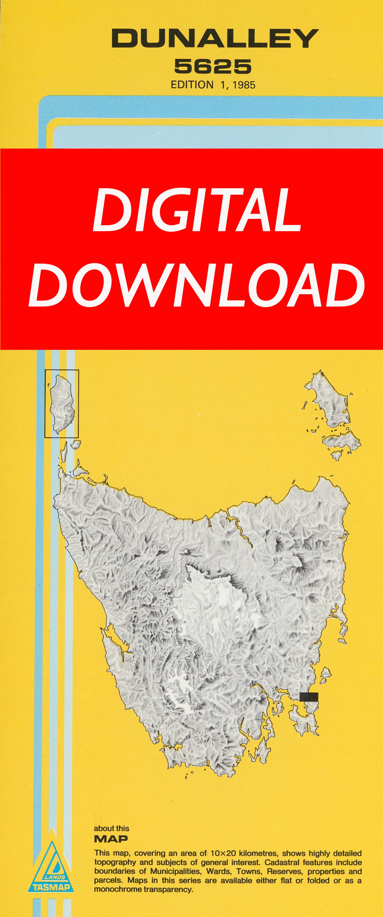 Cover of digital Dunalley 5625 1:25 000 map
