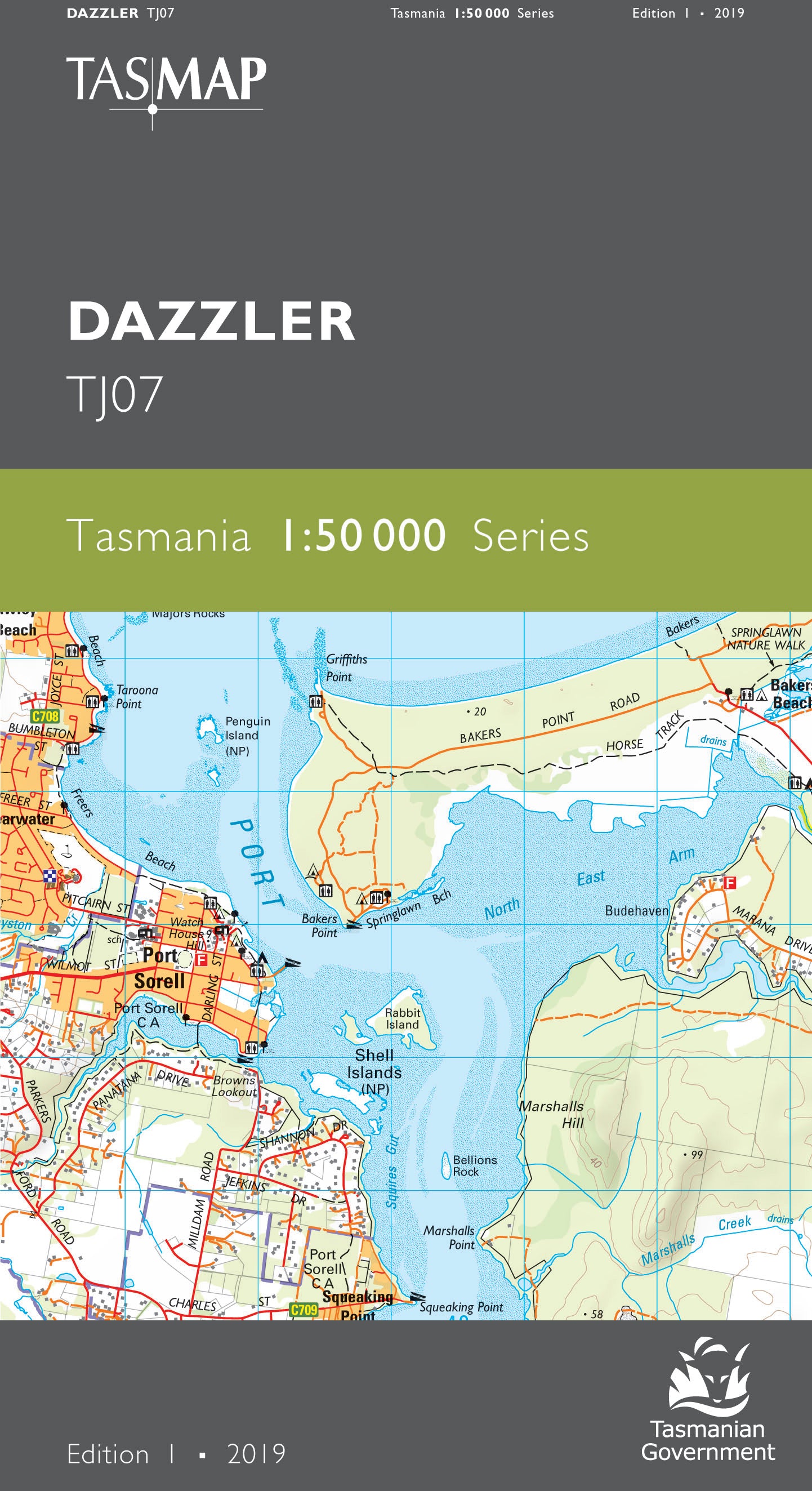 Cover of Dazzler TJ07 1:50 000 Series map