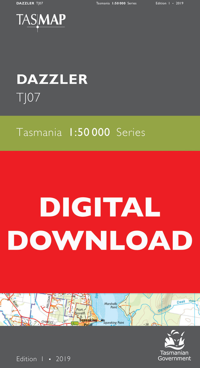 Cover of digital Dazzler TJ07 1:50 000 Series map
