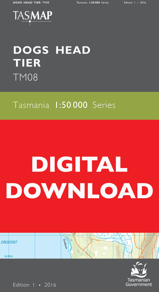 Cover of digital Dogs Head Tier TM08 1:50 000 Series map