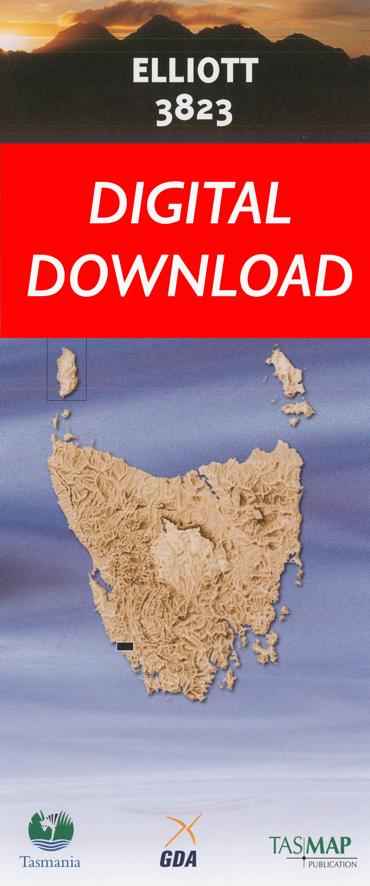 Cover of digital Elliott 3823 1:25 000 map