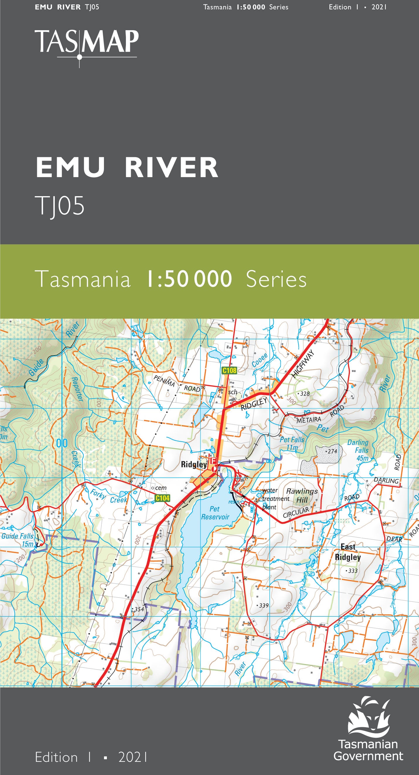 Cover of Emu River TJ05 1:50 000 Series map