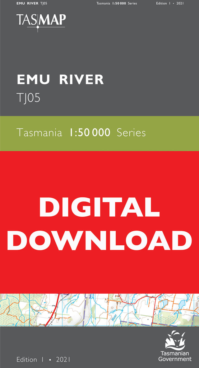 Cover of digital Emu River TJ05 1:50 000 Series map