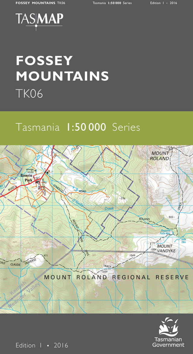 Cover of Fossey Mountains TK06 1:50 000 Series map