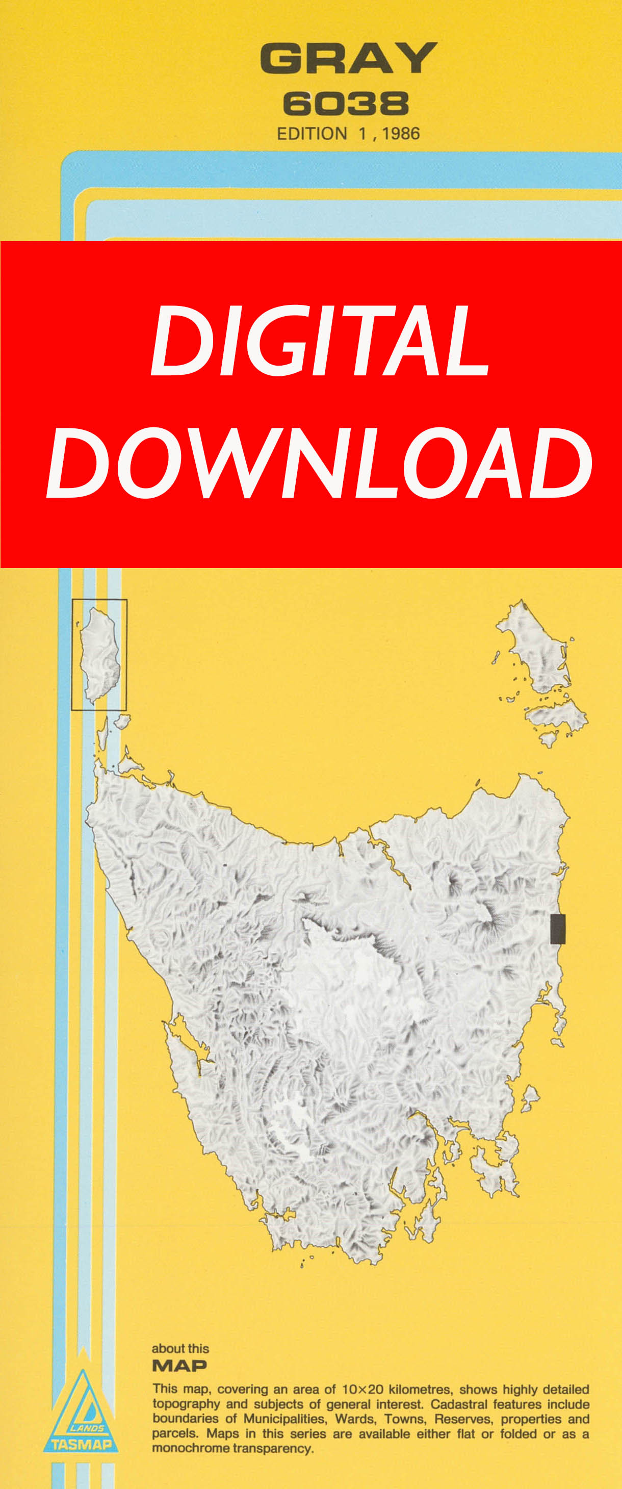 Cover of digital Gray 6038 1:25 000 map