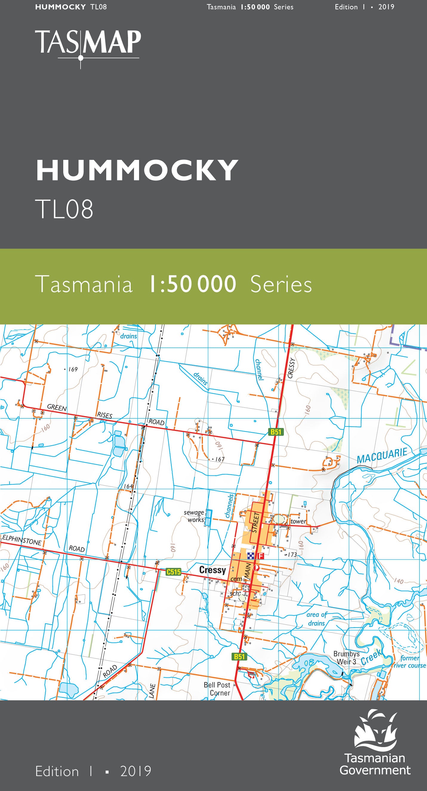 Cover of Hummocky TL08 1:50 000 Series map