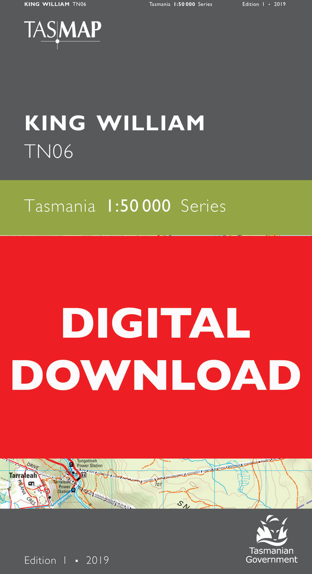Cover of digital King William TN06 1:50 000 Series map