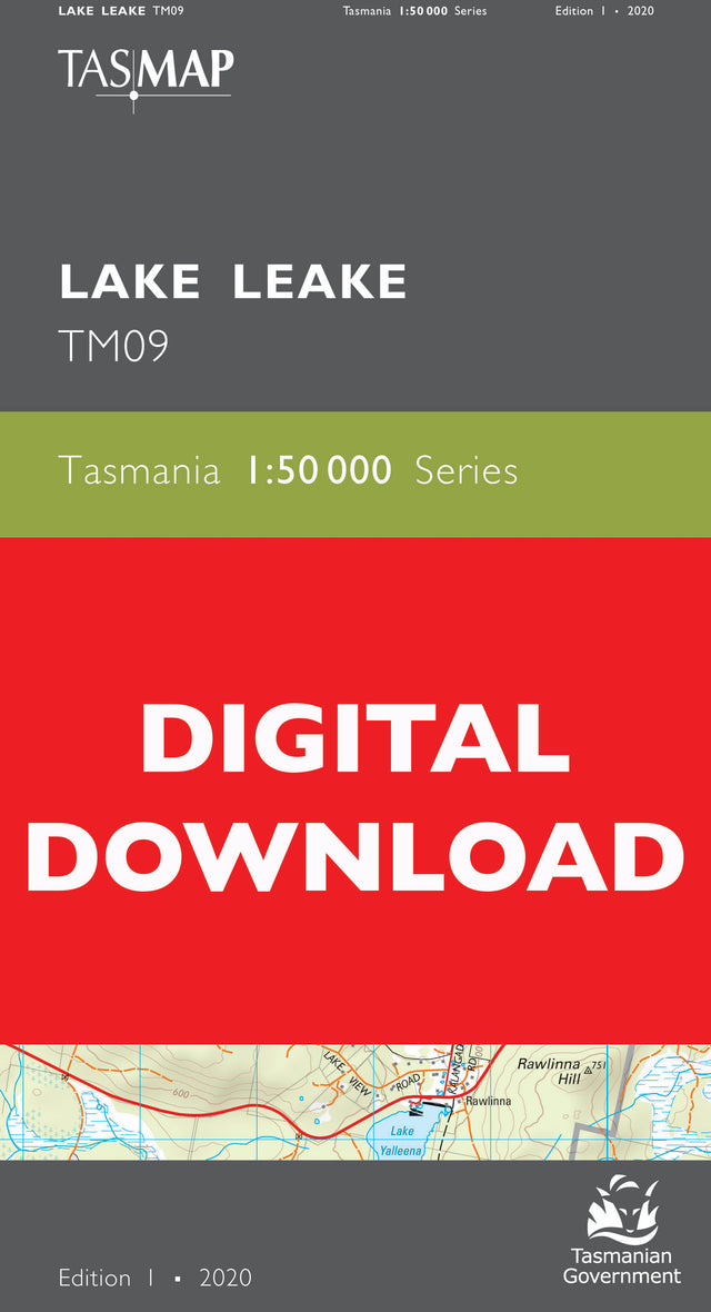 Cover of digital Lake Leake TM09 1:50 000 Series map