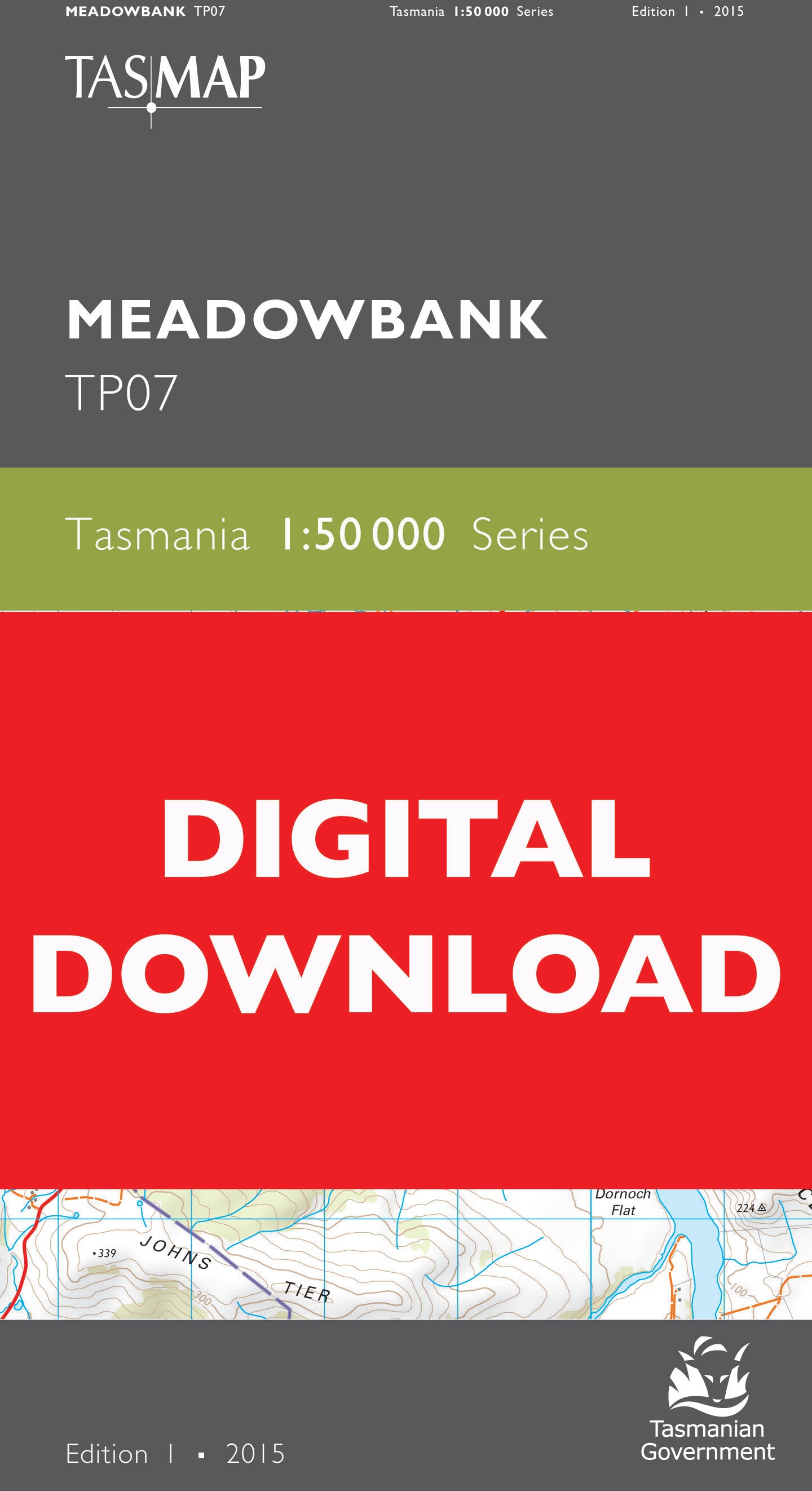 Cover of digital Meadowbank TP07 1:50 000 Series map