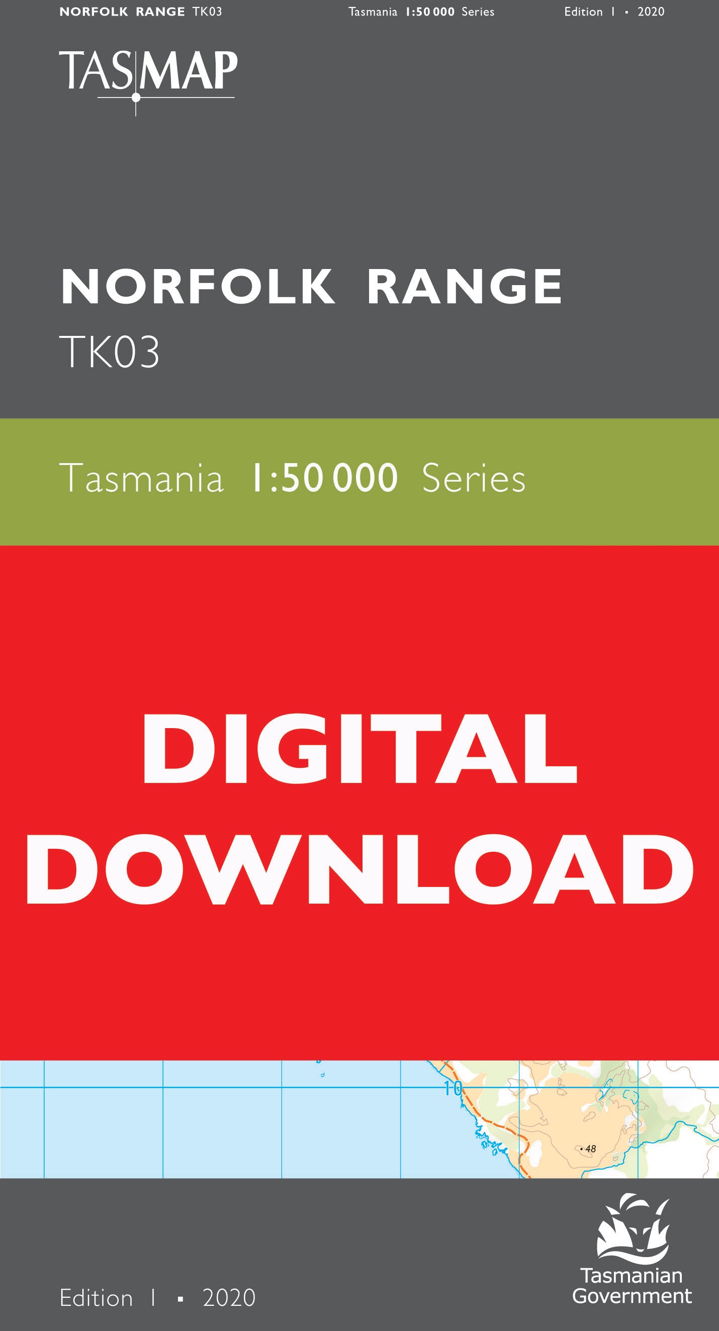 Cover of digital Norfolk Range TK03 1:50 000 Series map