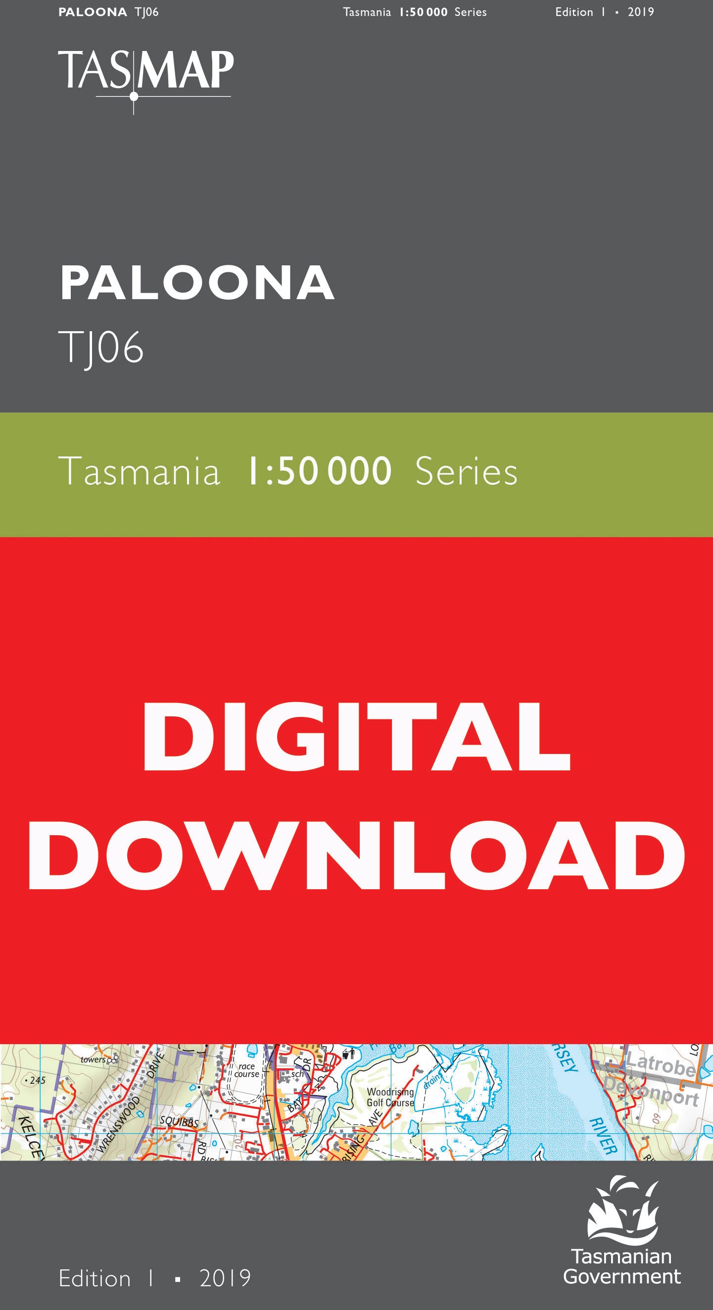 Cover of digital Paloona TJ06 1:50 000 Series map