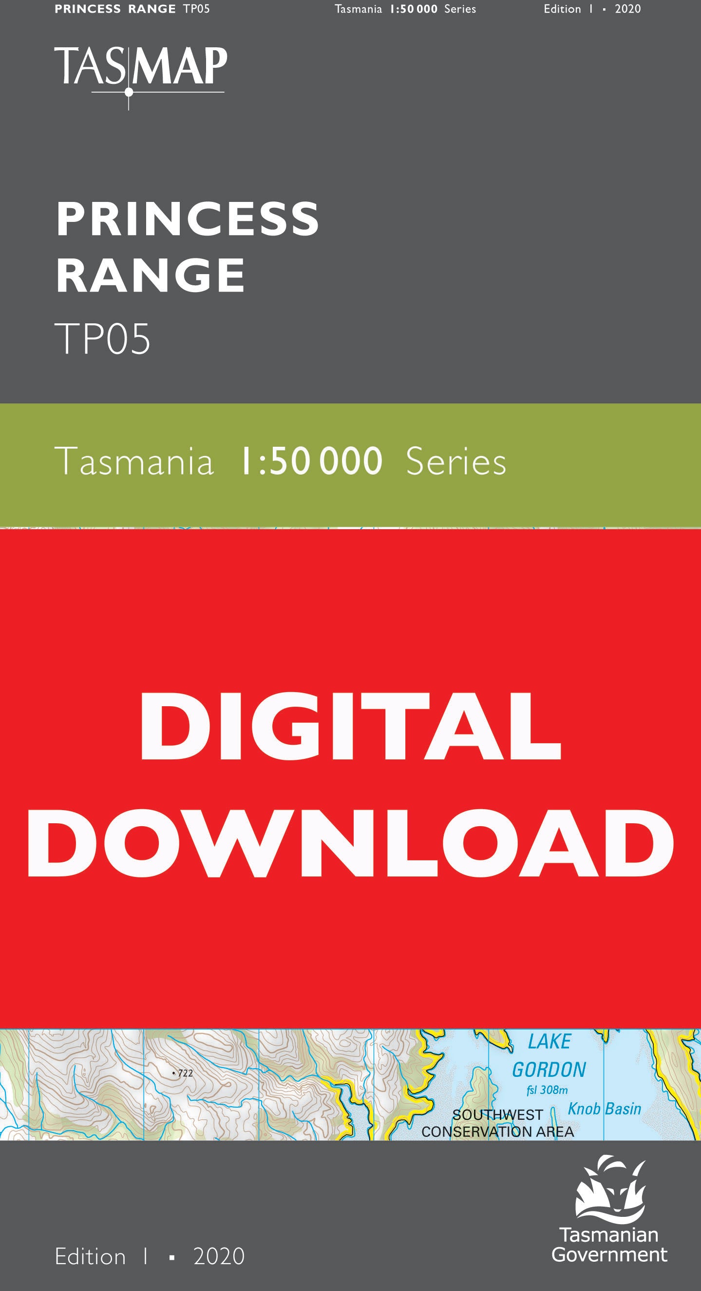 Cover of digital Princess Range TP05 1:50 000 Series map