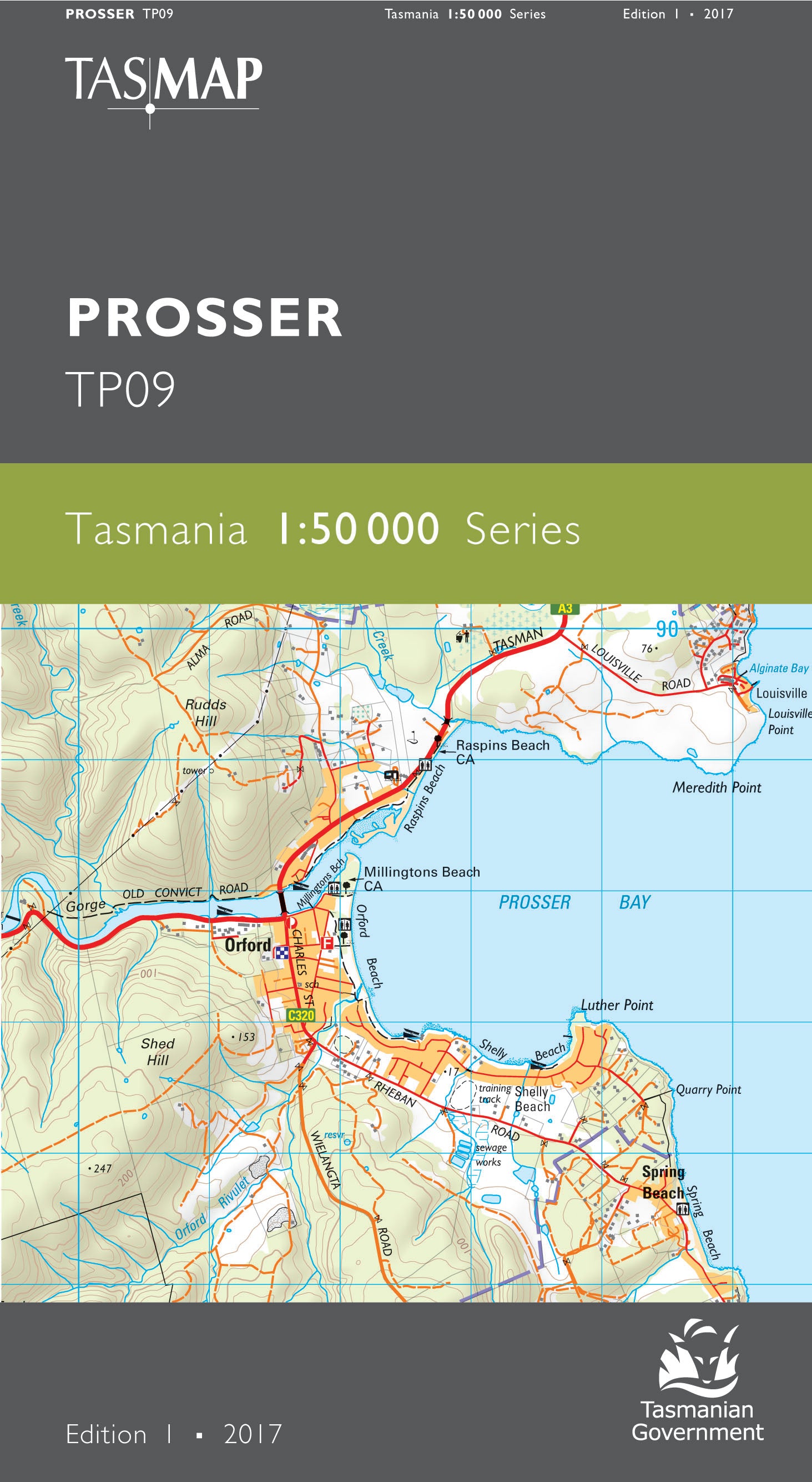 Cover of Prosser TP09 1:50 000 Series map