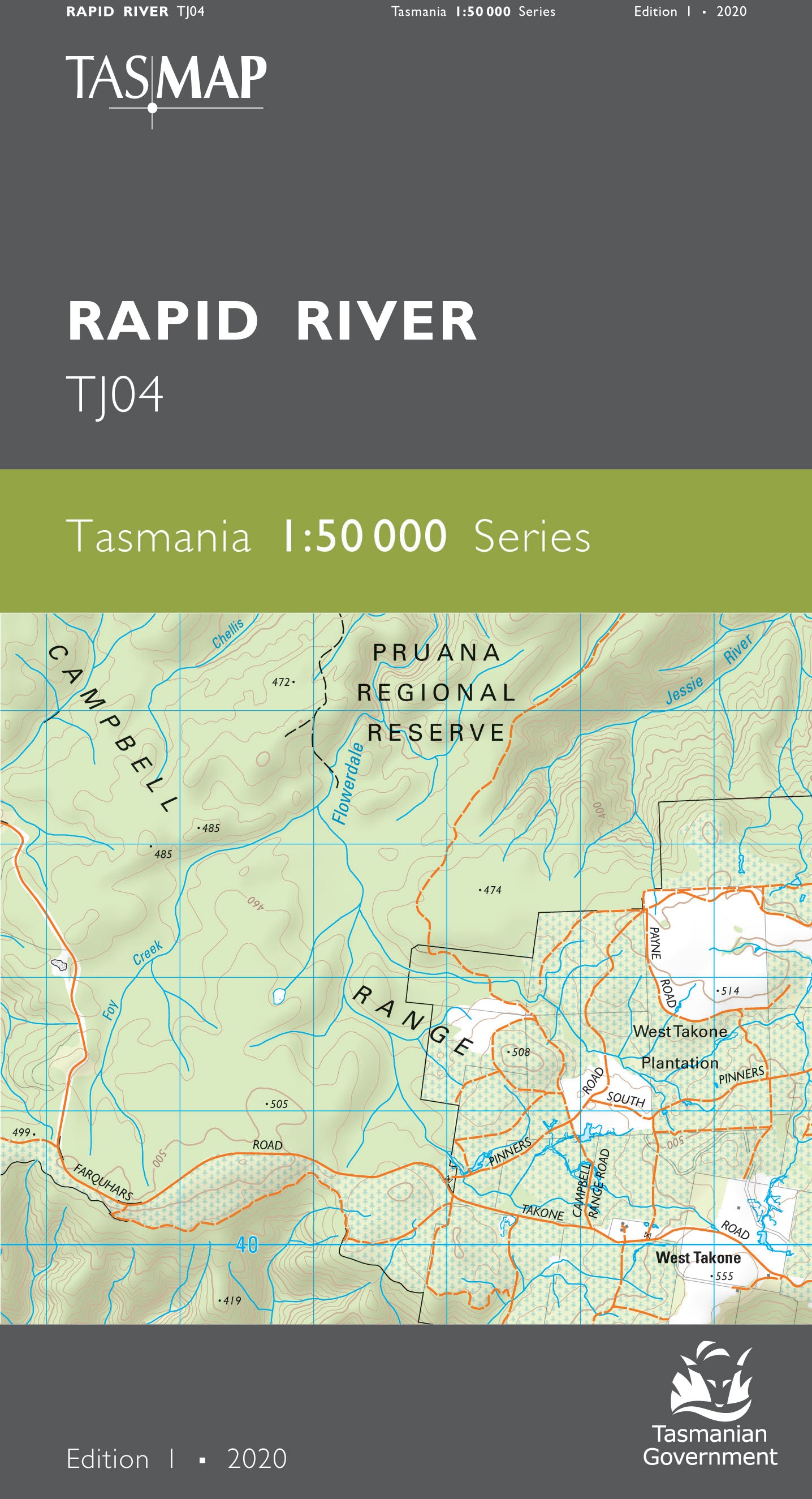 Cover of Rapid River TJ04 1:50 000 Series map