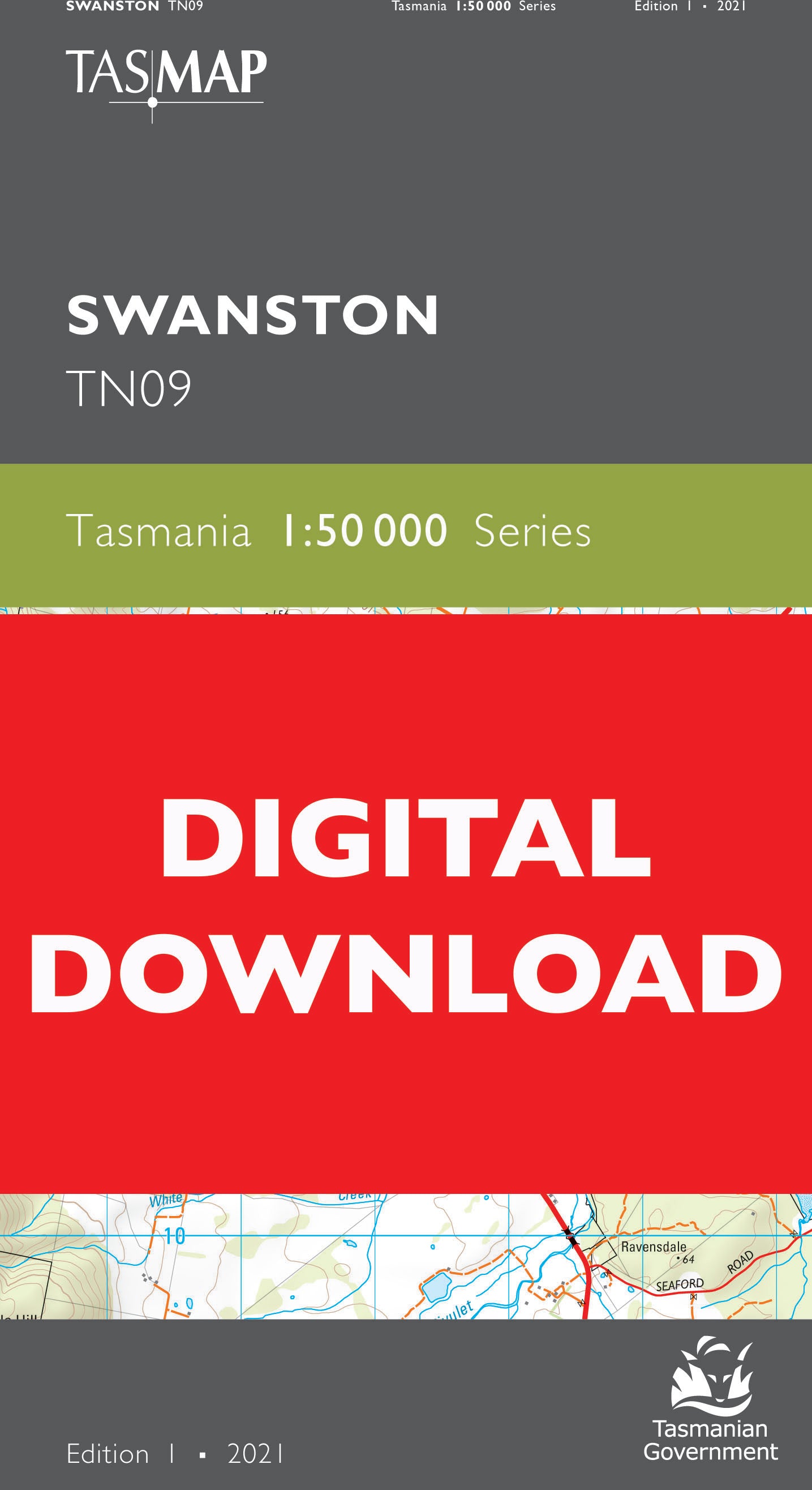 Cover of digital Swanston TN09 1:50 000 Series map