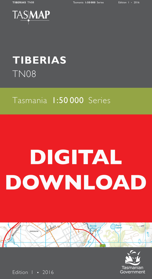 Cover of Digital Tiberias TN08 1:50 000 Series map