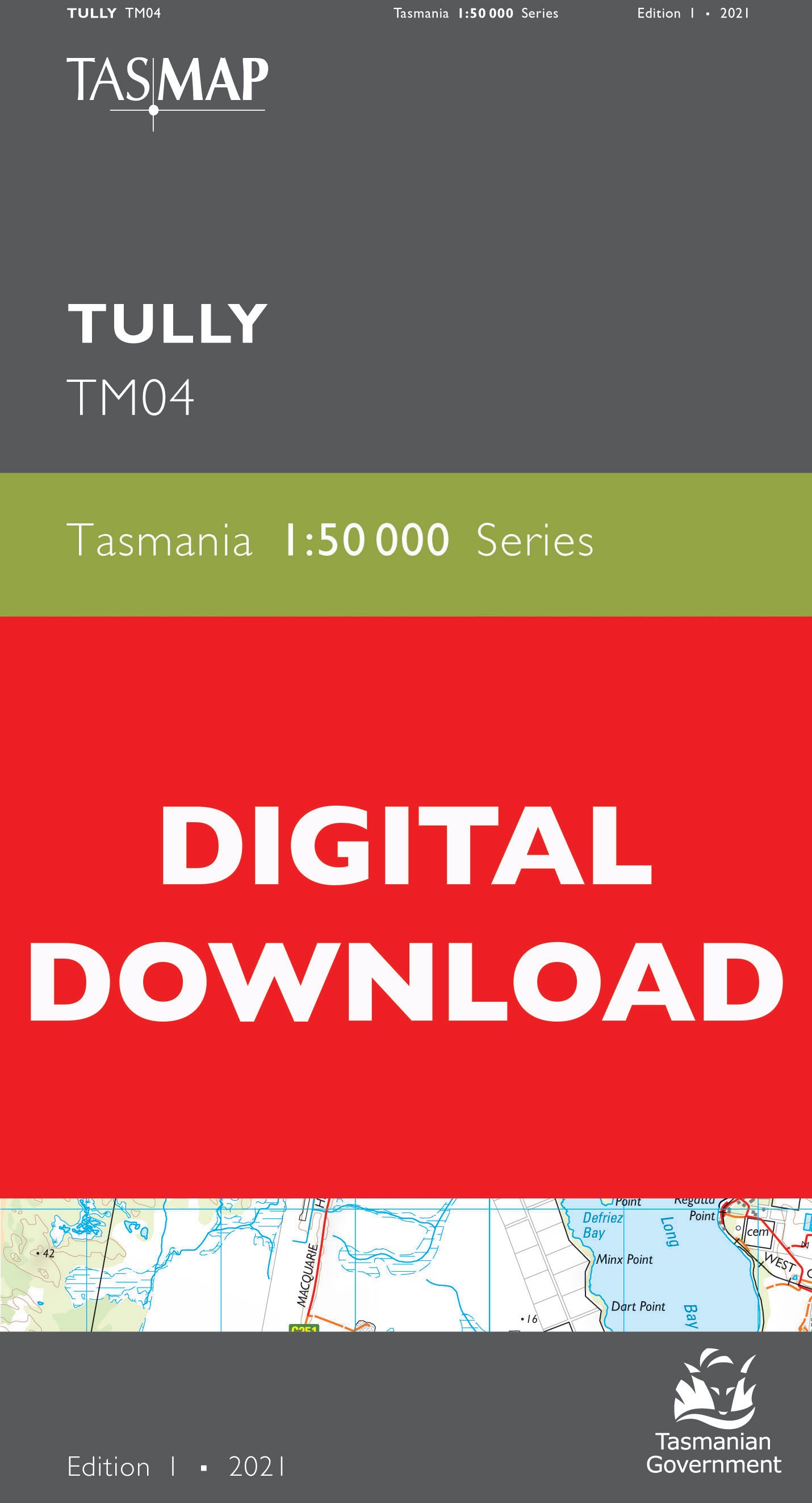 Cover of digital Tully TM04 1:50 000 Series map