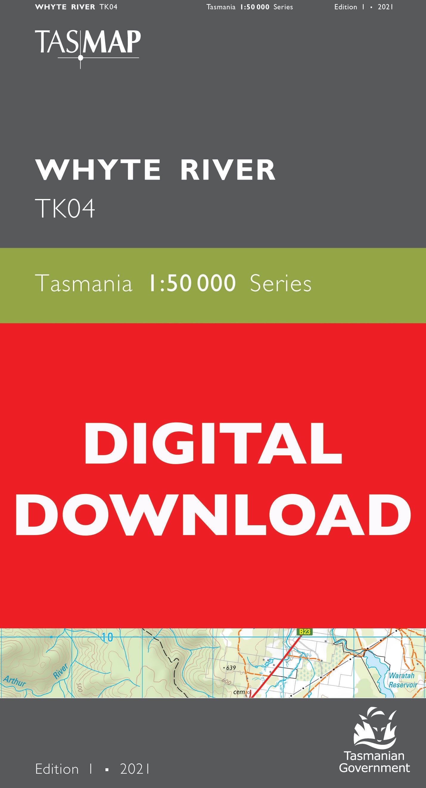 Cover of Digital Whyte River TK04 1:50 000 Series map