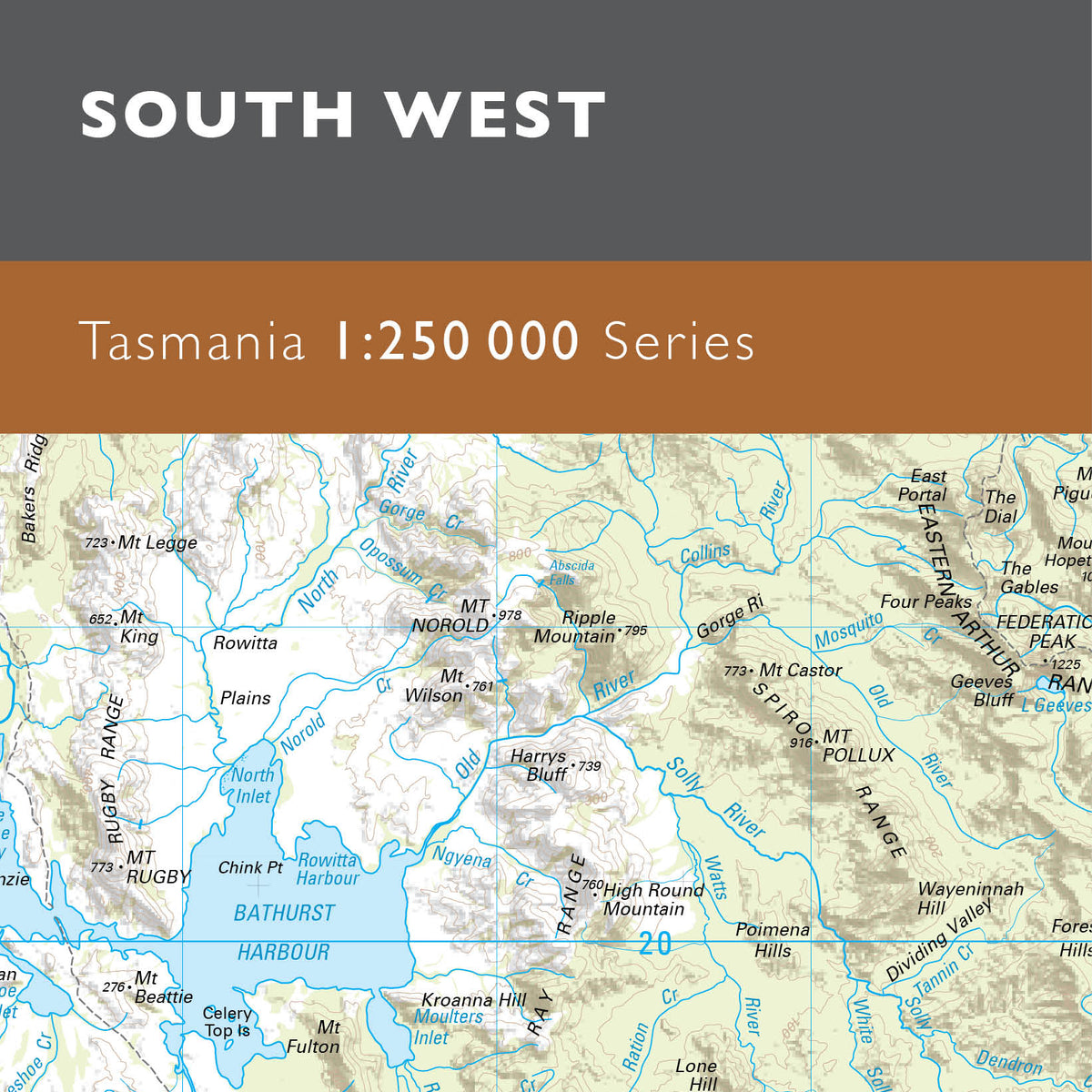 South West 1:250 000 Topographic Map – TASMAP