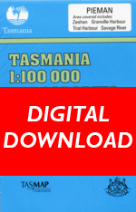 Cover of digital Pieman 1:100 000 Series map