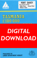 Cover of digital Port Davey 1:100 000 Series map
