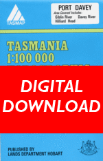 Cover of digital Port Davey 1:100 000 Series map