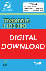 Cover of digital Tamar 1:100 000 Series map