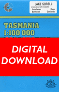 Cover of digital Lake Sorell 1:100 000 Series map