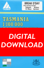 Cover of digital Break O'Day 1:100 000 Series map