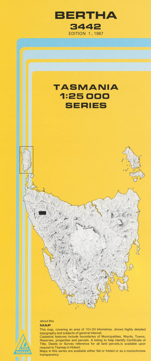 Bertha 1:25000 Topographic/Cadastral Map – TASMAP
