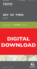 Cover of digital Bay of Fires TJ10 1:50 000 Series map