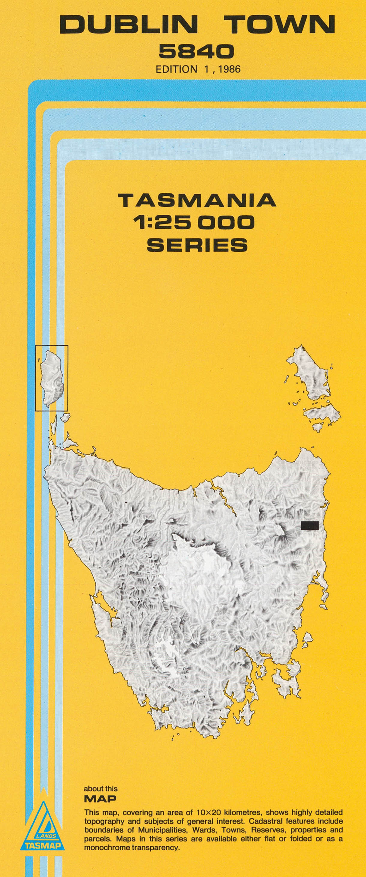 Dublin Town 1:25000 Topographic/Cadastral Map