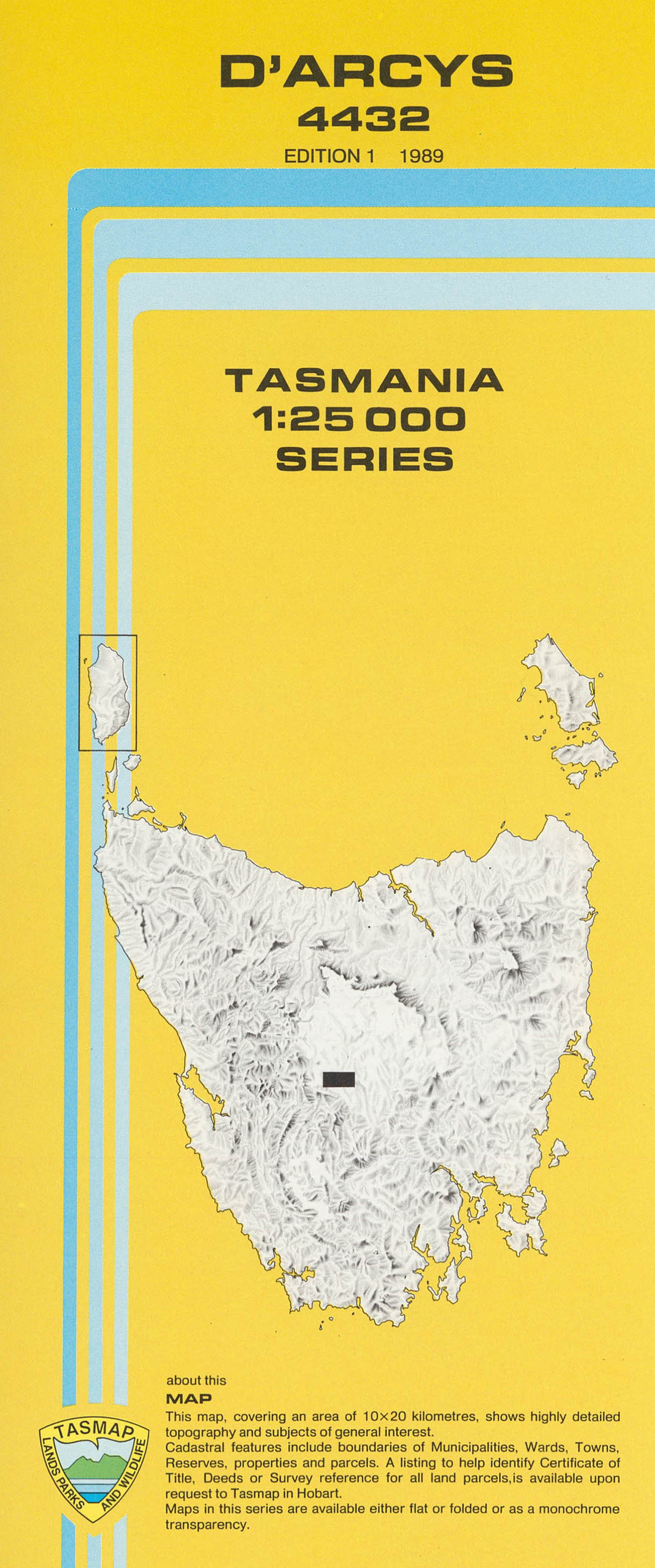 D'arcys 1:25000 Topographic/Cadastral Map