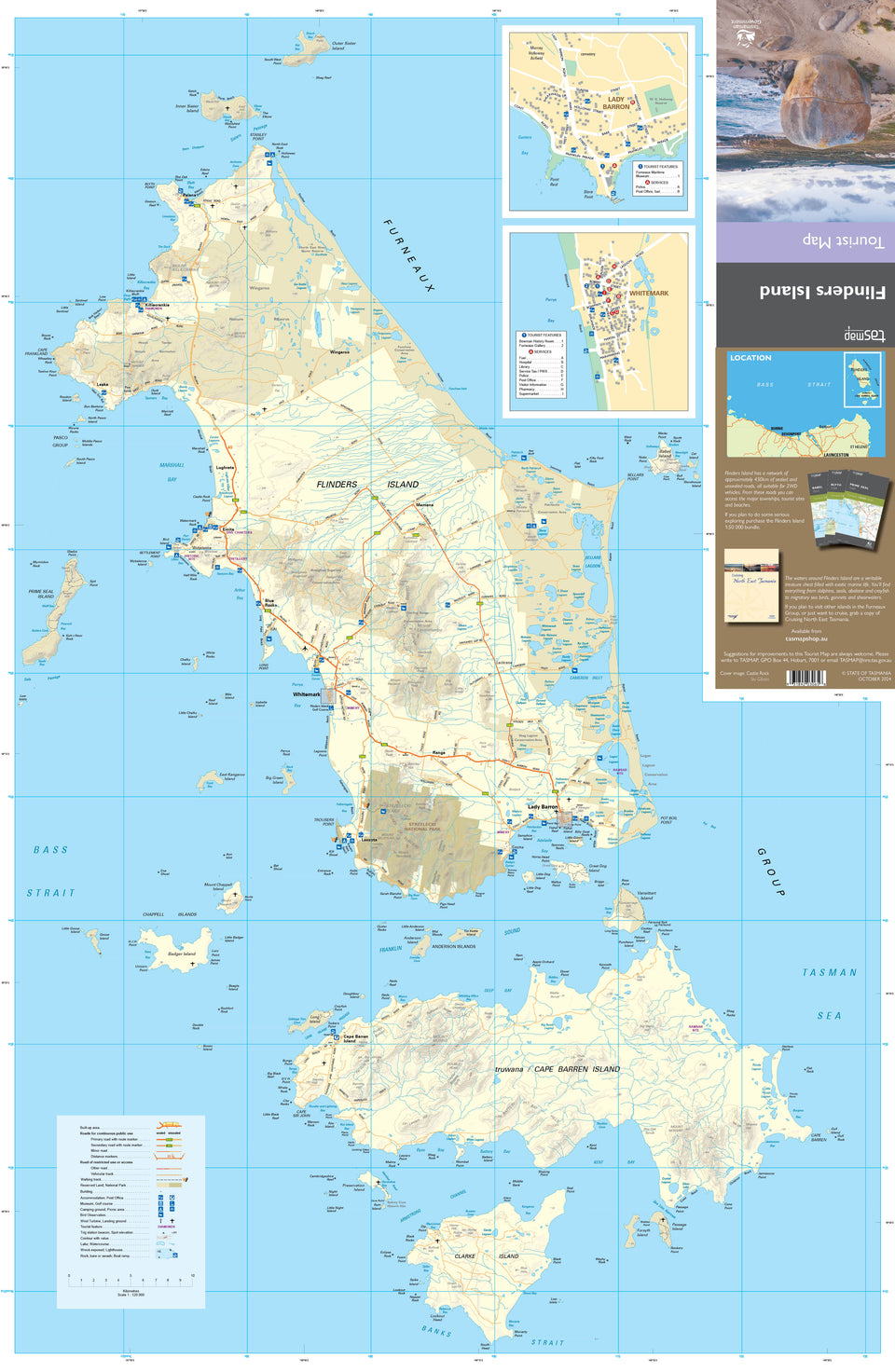 Flinders Island Tourist Map – TASMAP