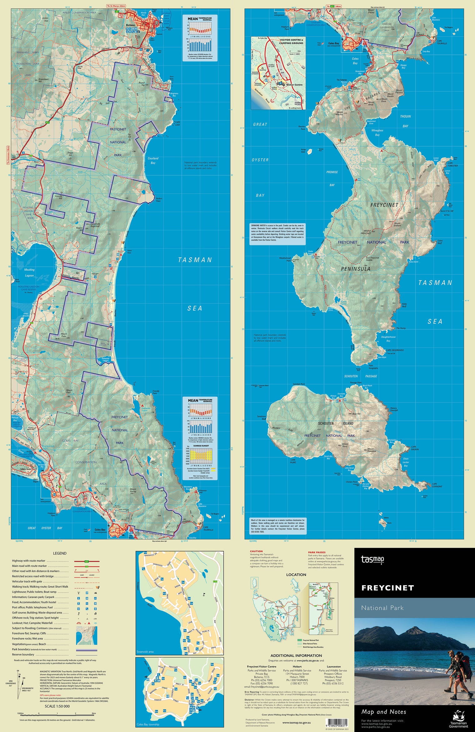 Thumbnail of Freycinet National Park map 2023 edition
